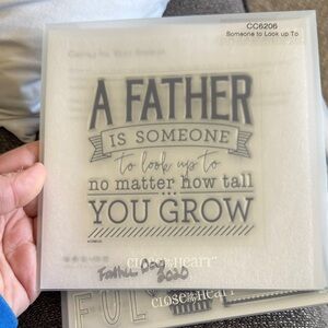 Close To My Heart Clear Sentiment Stamp - Gray Text